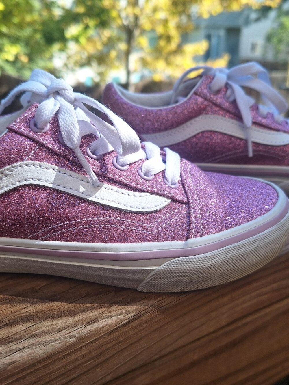 Purple glitter Vans